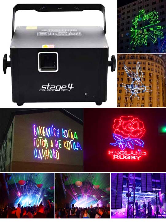 Профессиональный рекламный лазер STAGE4 GRAPH SDA 1000RGB Pro Max